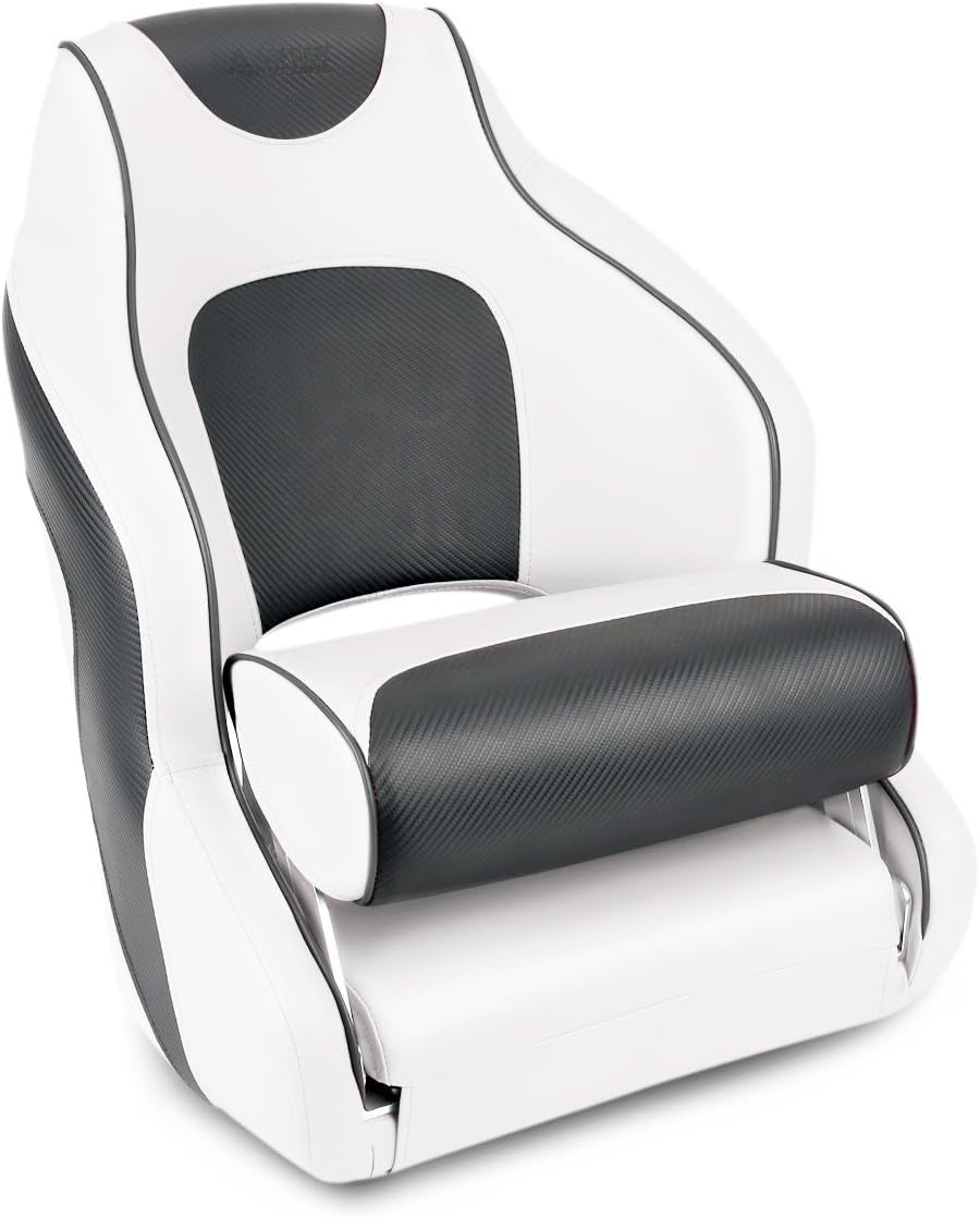 Two Tone Captains Bucket Boat Seat Chair Flip up Seat