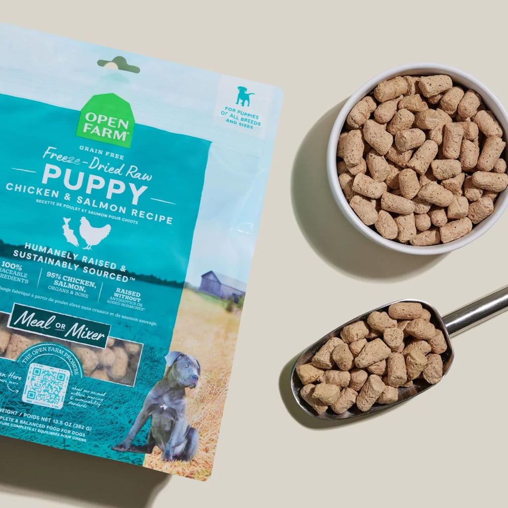 Freeze Dried Raw Puppy Food, Chicken & Salmon Morsels, 13.5Oz Bag