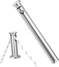 304 Stainless Steel Boat Fender Holder, Adjustable Flush Mount Rod Holder Insert for Fender Lines, 15° Marine Fender Cleat for Pontoon, Yacht, Docking