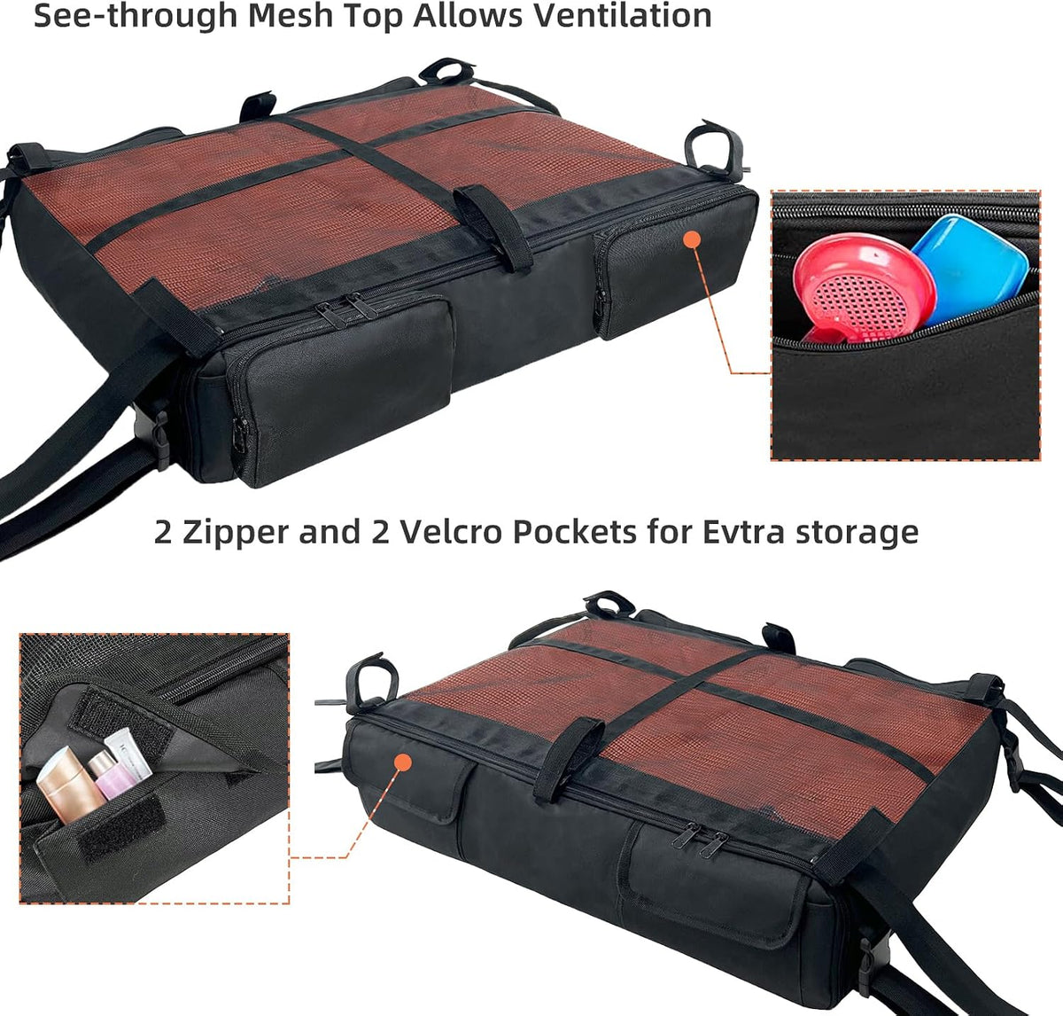 T-Top Storage Bag, Boat Life Jacket Storage Bag for 4 to 6 Type II Life Jackets,Heavy Duty Marine Grade 600D Oxford Storage Bag