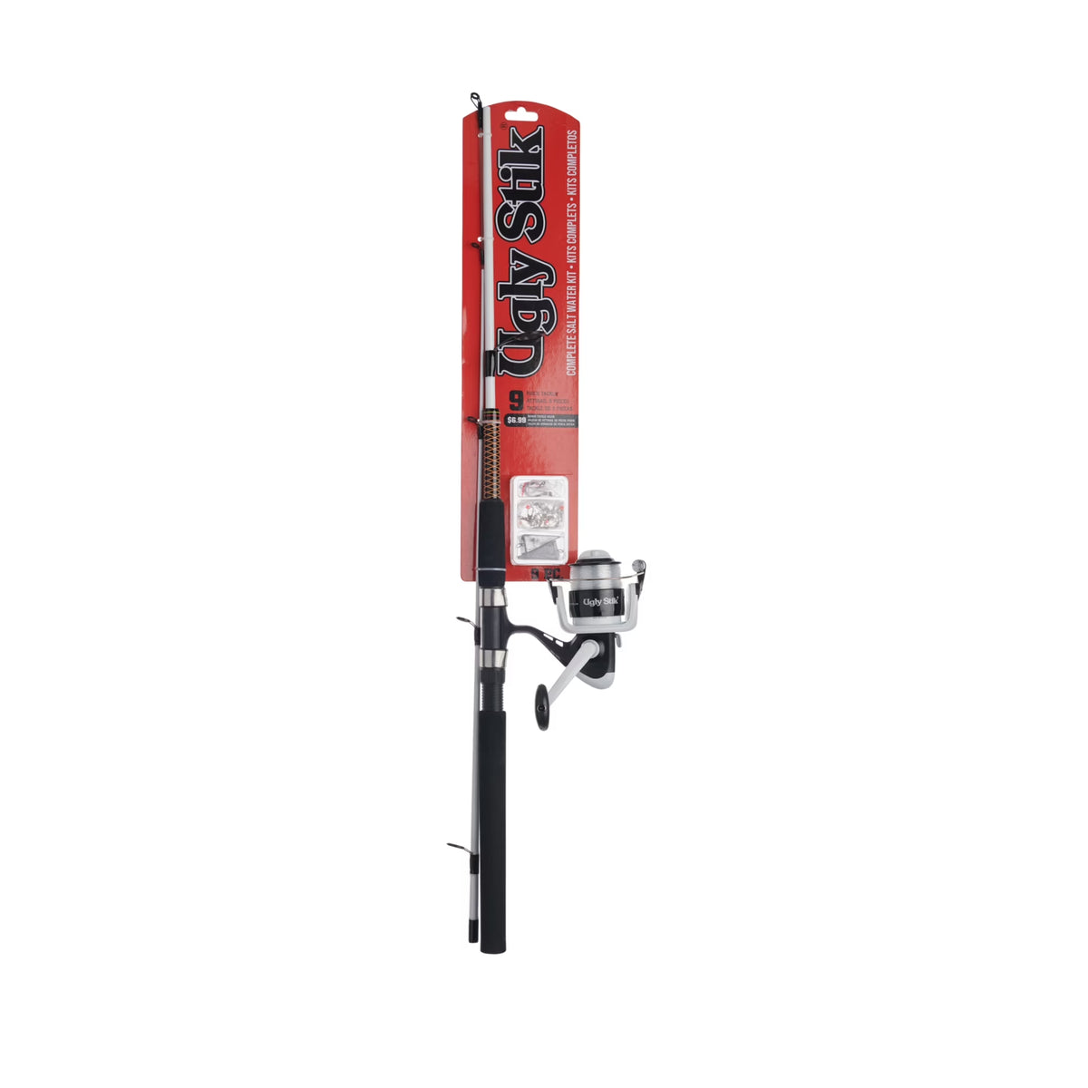 (3 Pack)  Complete Saltwater Kit, 7' Medium Heavy Fishing Rod, 50 Size Reel