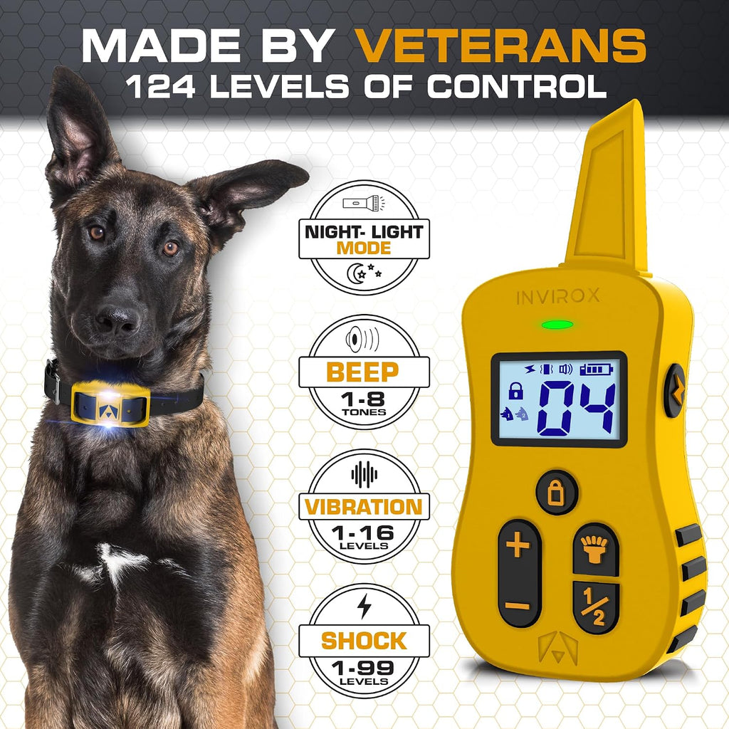 Ultra K9 Dog Training Collar with Remote, Shock Collar for Dogs