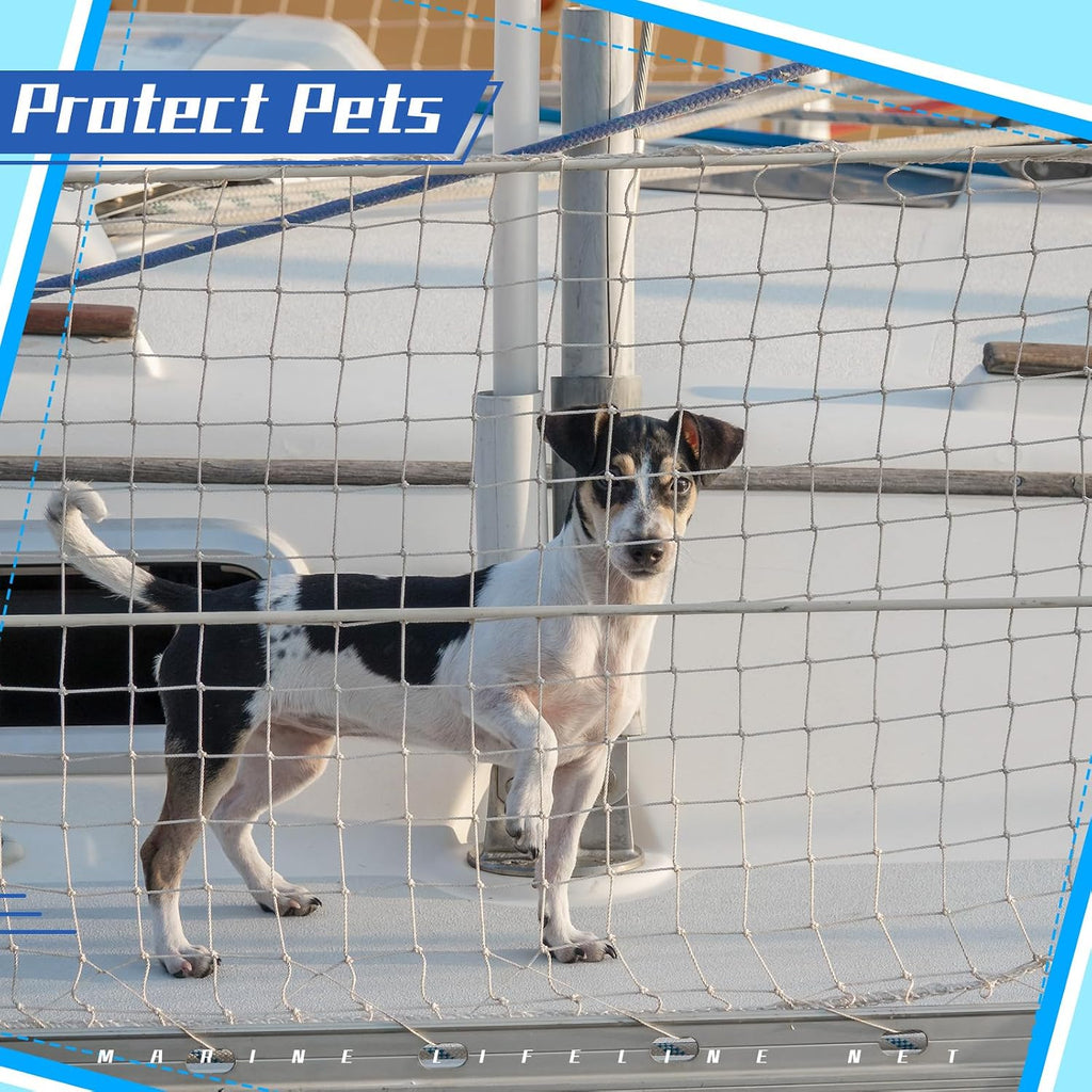 Boat Safety Lifeline Netting Marine Sailboat Guardrail Nylon Net Deck Netting for Pets Crews and Equipment Safely on Deck Marine Hardware