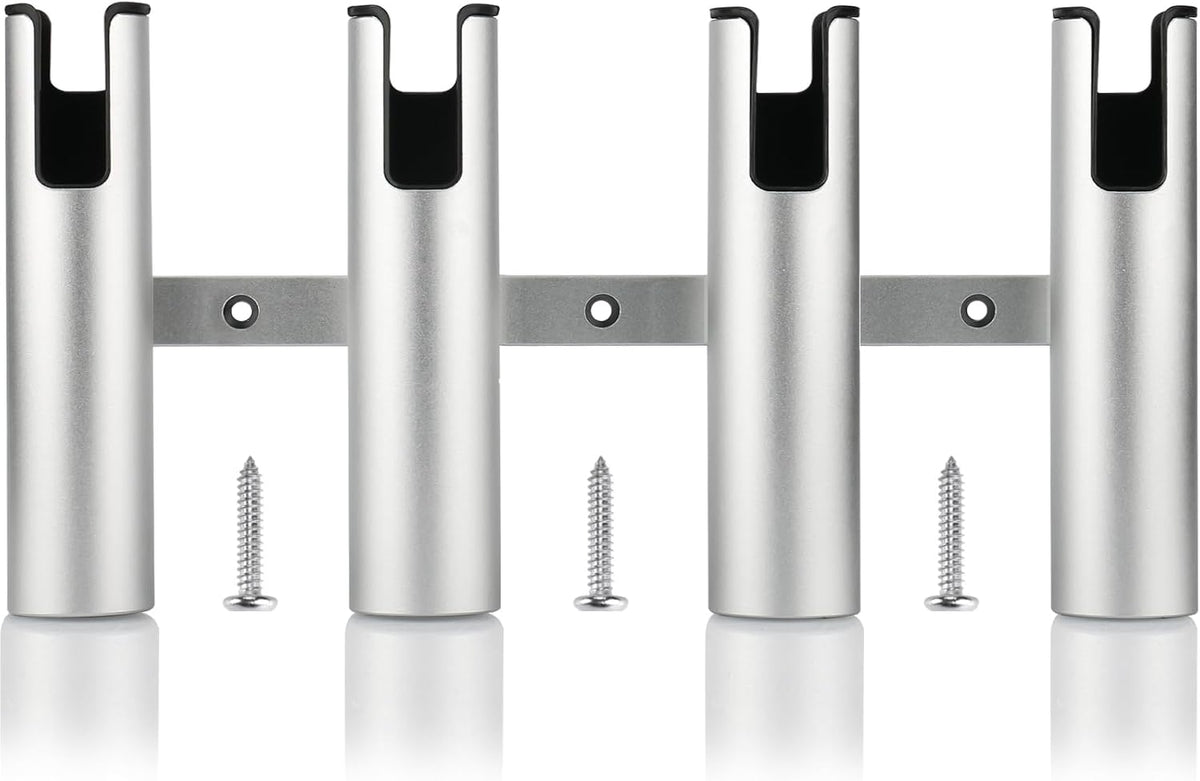 Aluminum Fishing Boat Rod Holder,3/4 Link Tube Aluminum Rod Rack, Suit Boats & Yacht ,Silver