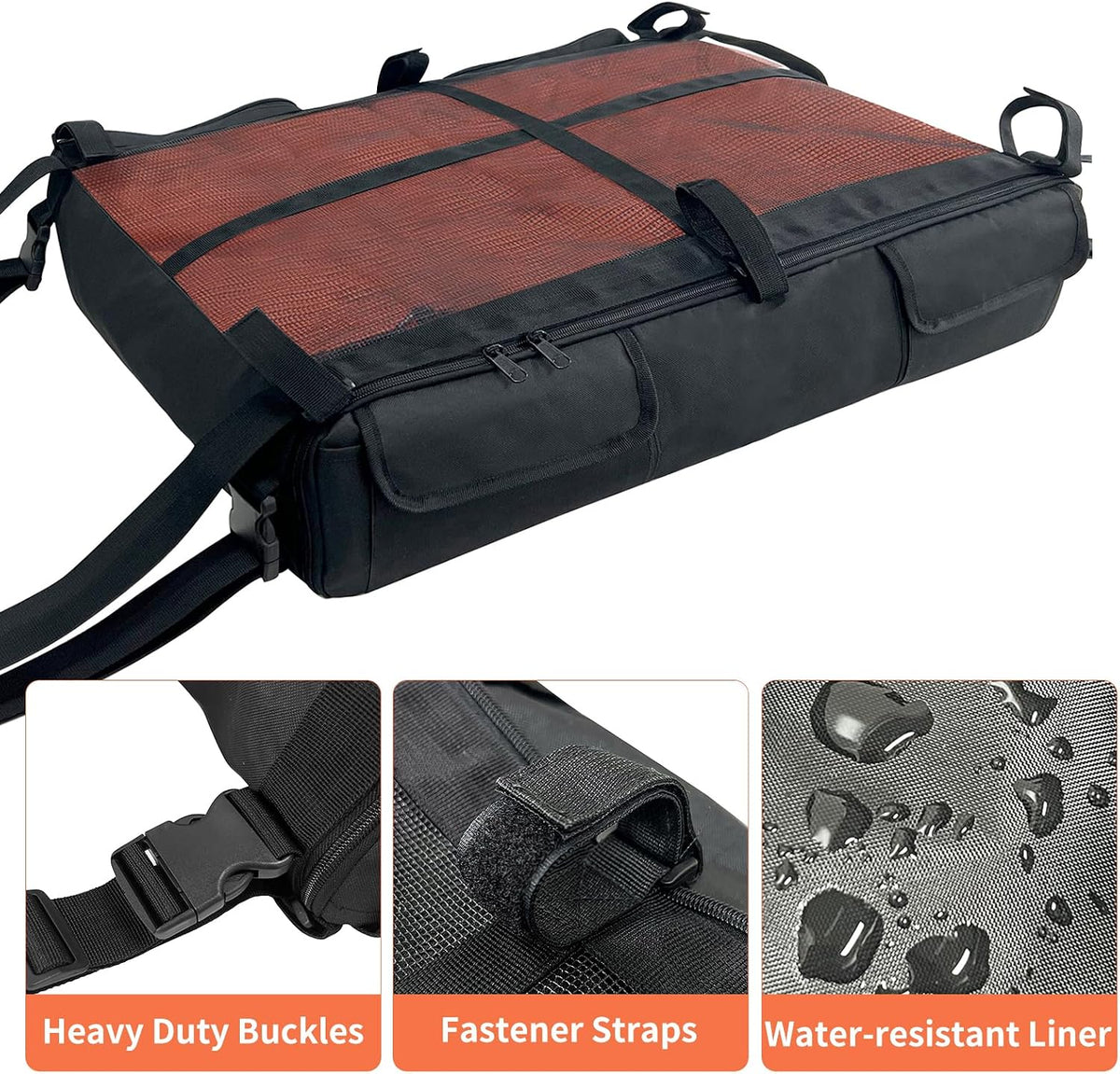 T-Top Storage Bag, Boat Life Jacket Storage Bag for 4 to 6 Type II Life Jackets,Heavy Duty Marine Grade 600D Oxford Storage Bag