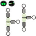 3 Way Fishing Swivels, Rolling Swivels with Luminous Beads