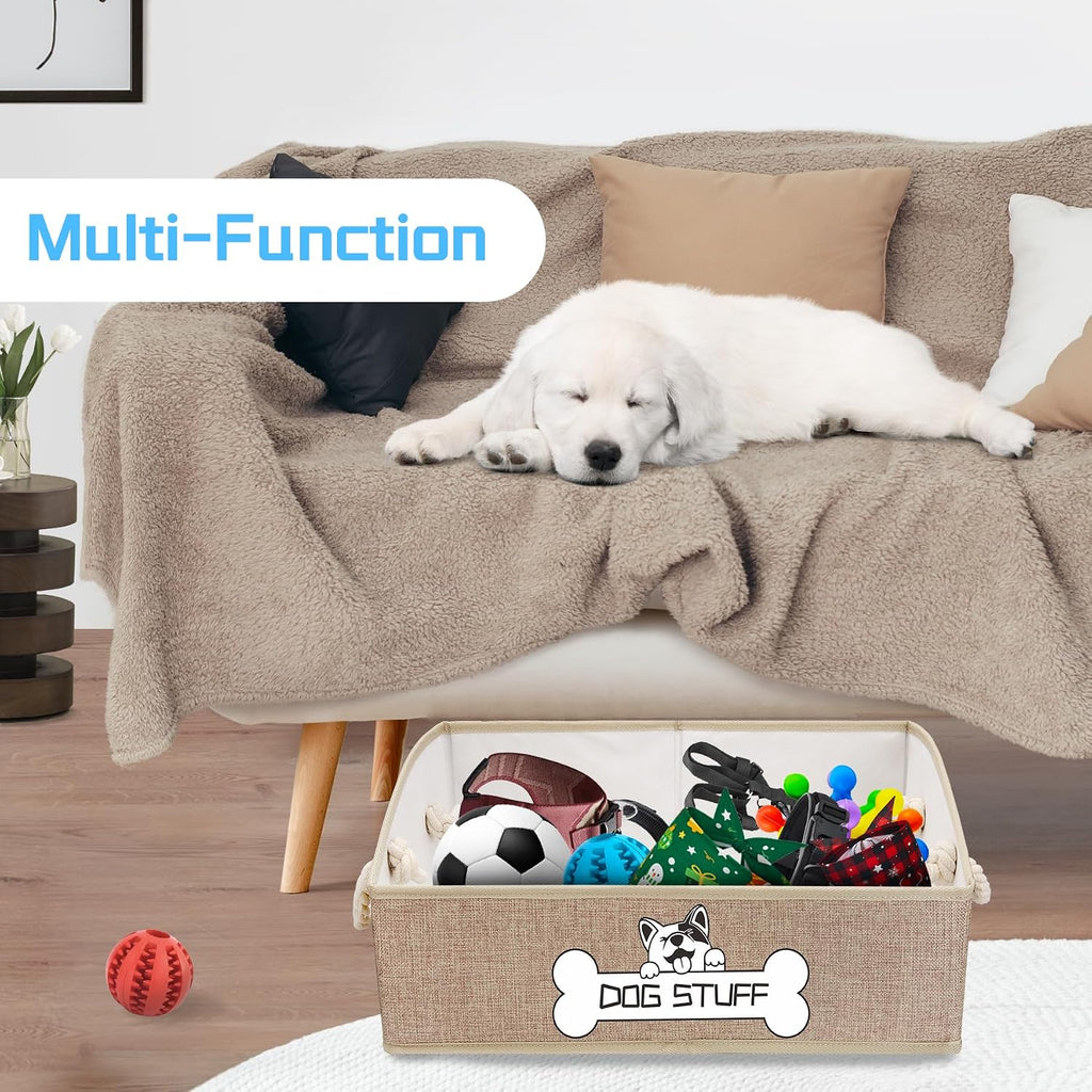 Dog Toy Basket, Storage Bin, Collapsible Box for Pet Accessories