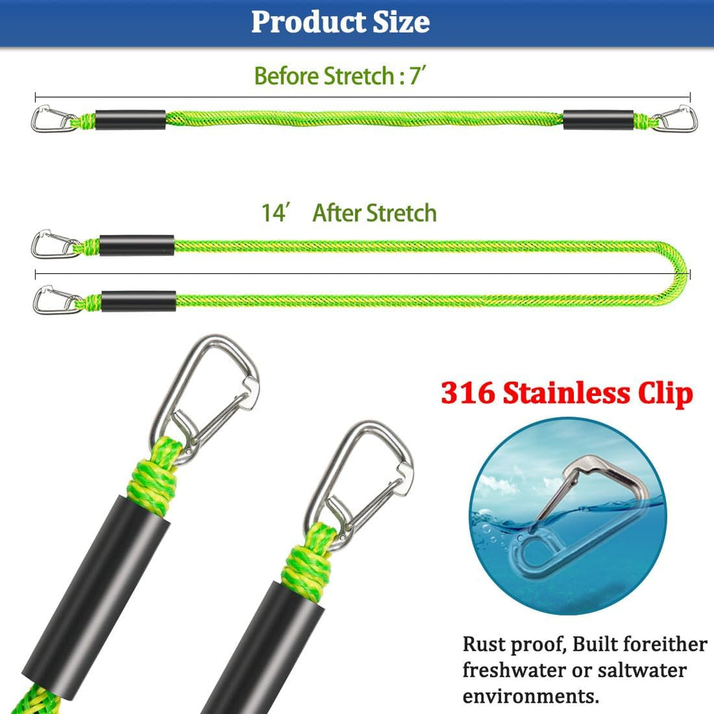 Boat Bungee Dock Lines, Boat Bungee Anchor Lines, Boat Bungee Anchor Rope, PWC Anchor Line, PWC Accessories, Jet Ski Accessories