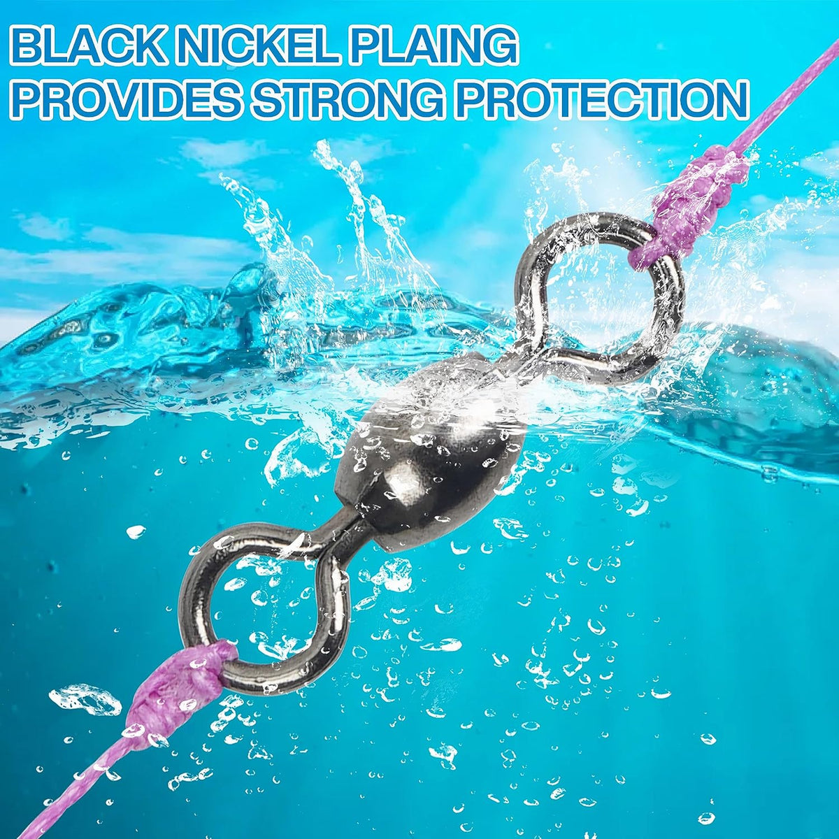 300Pcs Barrel Swivels Fishing Tackles Saltwater Freshwater