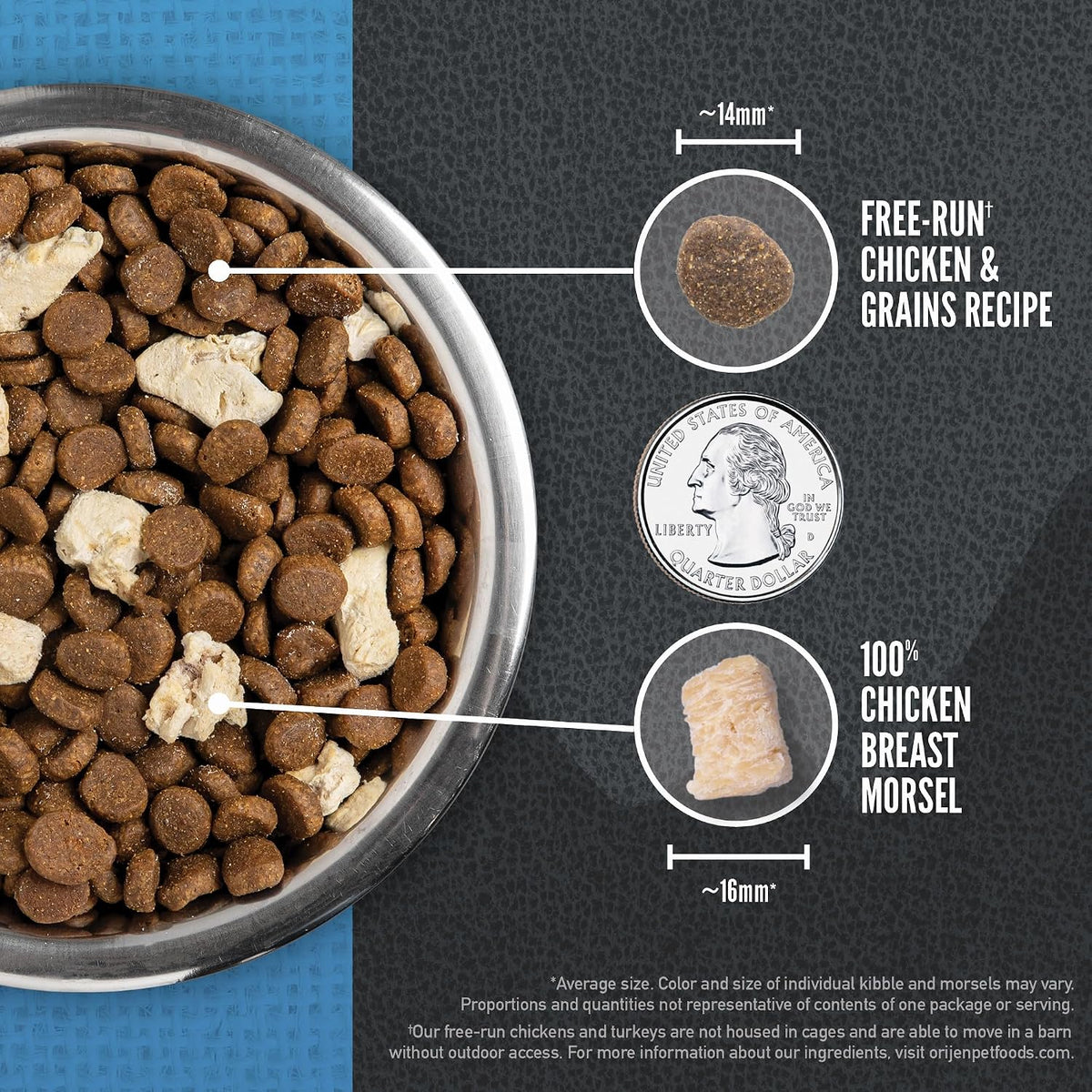 ORIJEN Wild Reserve Dry Dog Food Free-Run Chicken & Grains Recipe 20Lb Bag
