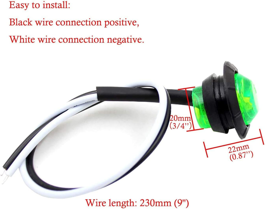 (5 Red + 5 Green) Waterproof Marine Boat LED Lights, Underwater & Deck Courtesy Lights, 12V for Yacht, Boat, Fishing, Pontoon, Sailboat, Kayak