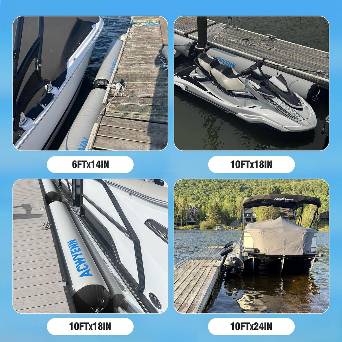 Inflatable Large Boat Dock Bumpers and Fenders for Docking