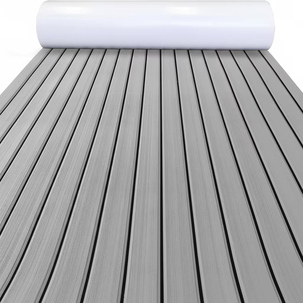 2400*450Mm EVA Foam Boat Decking Sheet Mat Anti-Skid Faux Teak Yacht Marine Flooring Pad Accessories Self-Adhesive Vehicle Pad