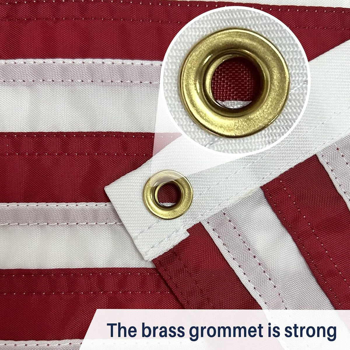American Yacht Ensign Flag 12X18 Inch Embroidered US Yacht Ensign Nautical Boat Flags with 2 Brass Grommets Yacht Marine Boat