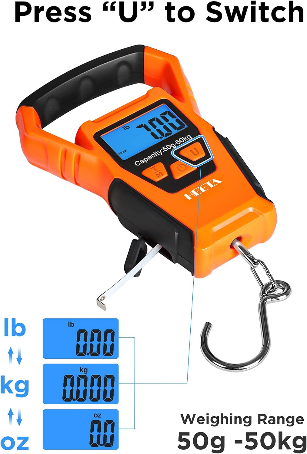Waterproof Fish Scale Digital Hanging Fishing Luggage Weight Scale