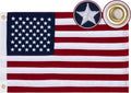American Flag 12X18 Inch for Boat, Embroidered Small US USA Boat Flags for outside Patriotic Marine Windproof Heavy Duty Material for Boats Nautical America Flag with 2 Brass Grommets