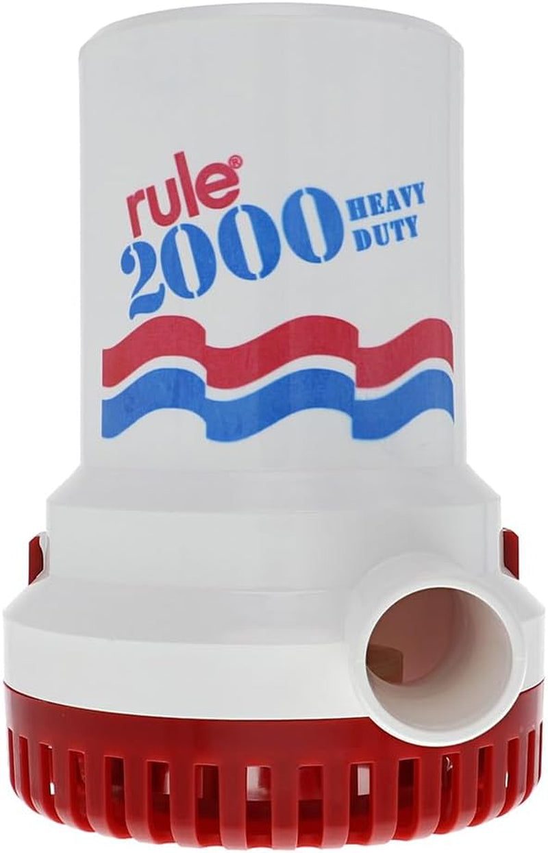 10 2000 GPH Bilge Pump 12V, Submersible, 1-1/8" Discharge