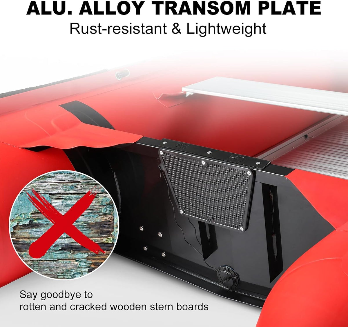 Inflatable Dinghy Boat 2-8P USCG Alum Transom V-Hull 4Cham