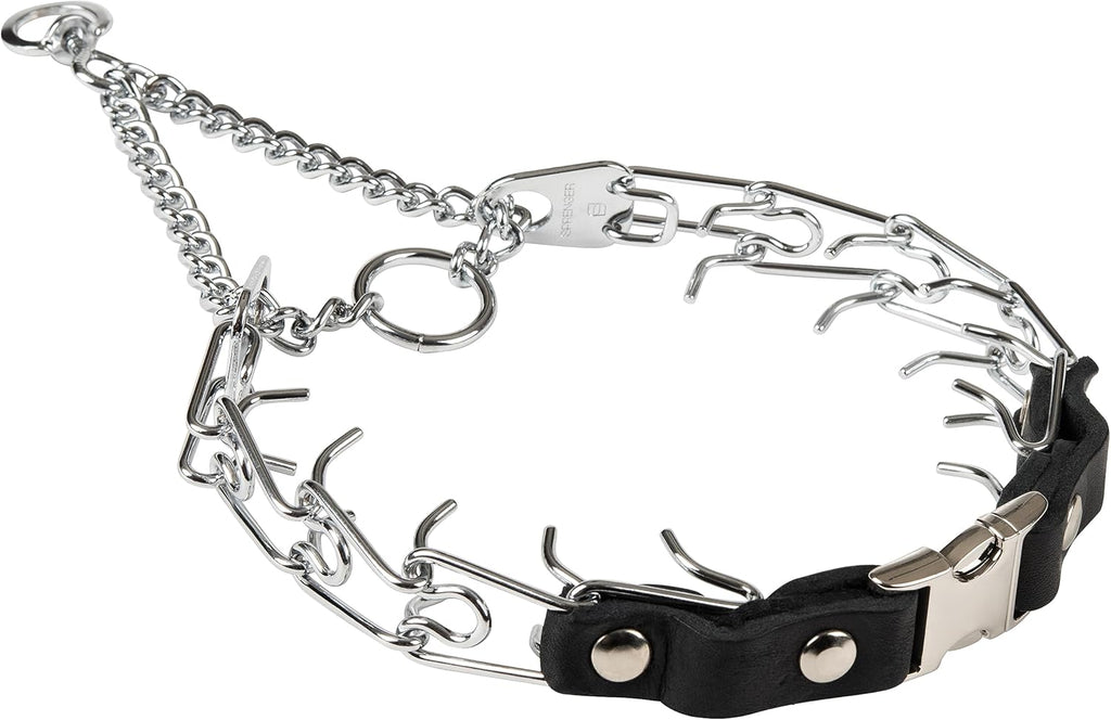 2.25Mm Prong Collar for Dogs Training – Quick Release Buckle & Swivel Ring for Easy Use – Made of Durable Chrome Plated Stainless Steel in Germany– (14-19" Neck)