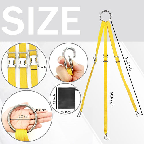 3 Leg Universal Dinghy-Lift Slings for Inflatable Boats, Adjustable ‌Straps