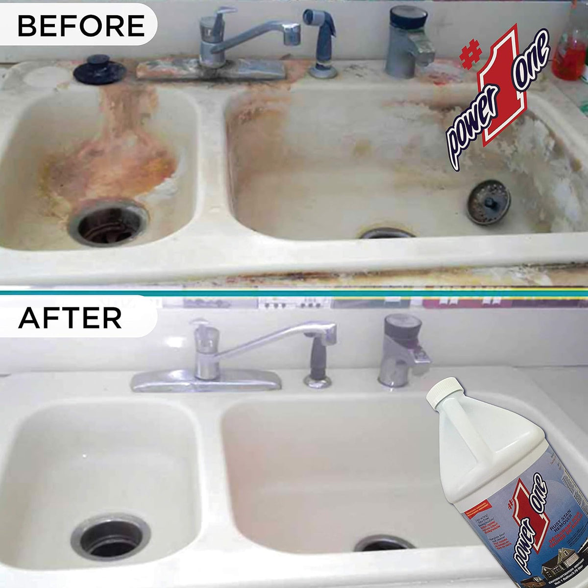 Boat Hull Cleaner for Fiberglass Boats 1 Gallon - Hard Water Stain Remover, Rust Removal Liquid, Calcium Remover, Gel Coat Cleaner, Marine Hull Cleaning Solution for Fiberglass and Waterline Stains