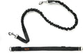 Hands Free Dog Leash | Bungee Waist Leash for Dog Walking. Pet Running Hands Free Tether for Large, Medium & Small Breeds. Pet Waist Belt (36" - 48") up to 150 Lbs - Black