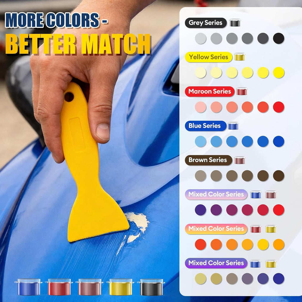 Marine Fiberglass Repair Kit, Gel Coat Repair Kit for Boats with Color Match, Fiberglass Boat Repair Kit, Weather-Resistant Epoxy Filler for Boats Fix Deep Cracks, Chips, Holes & Scratches