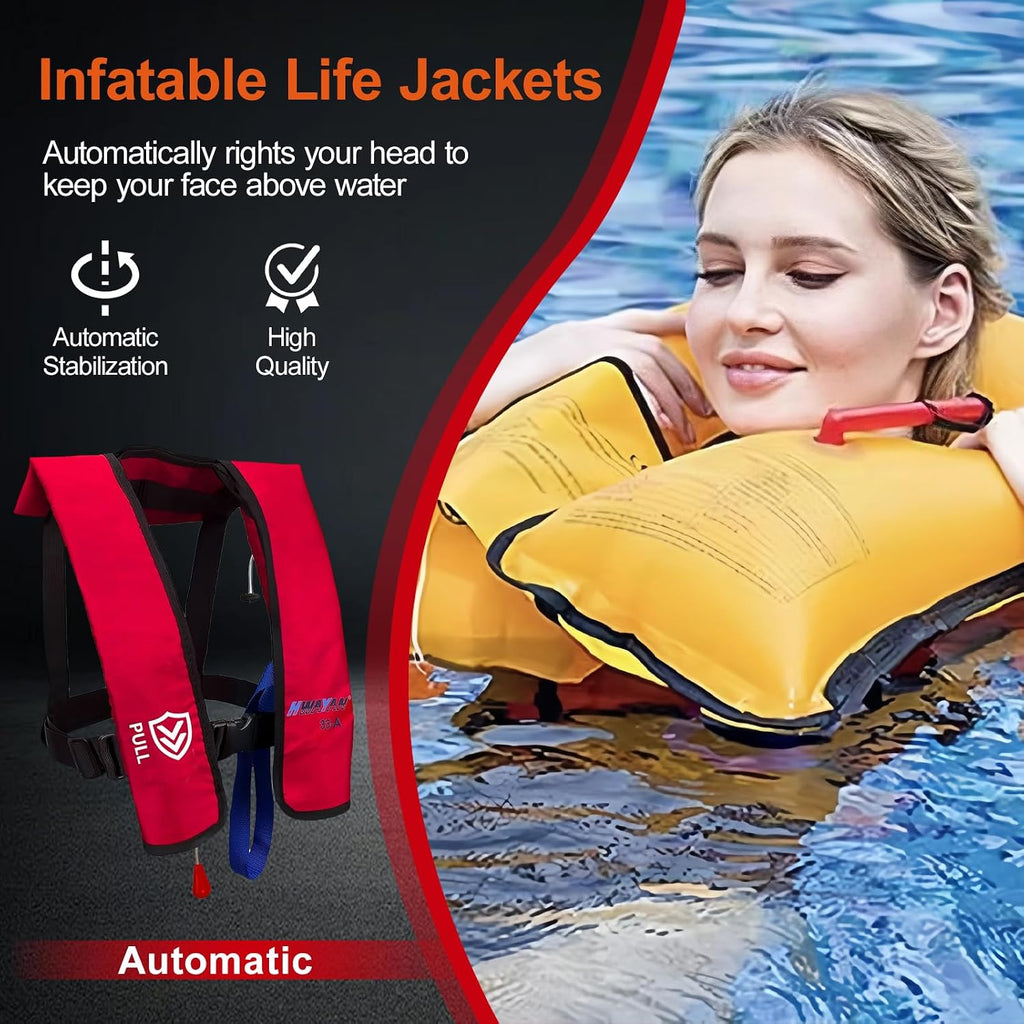 Automatic/Manual Inflatable Life Jacket for Adults | Water Sports
