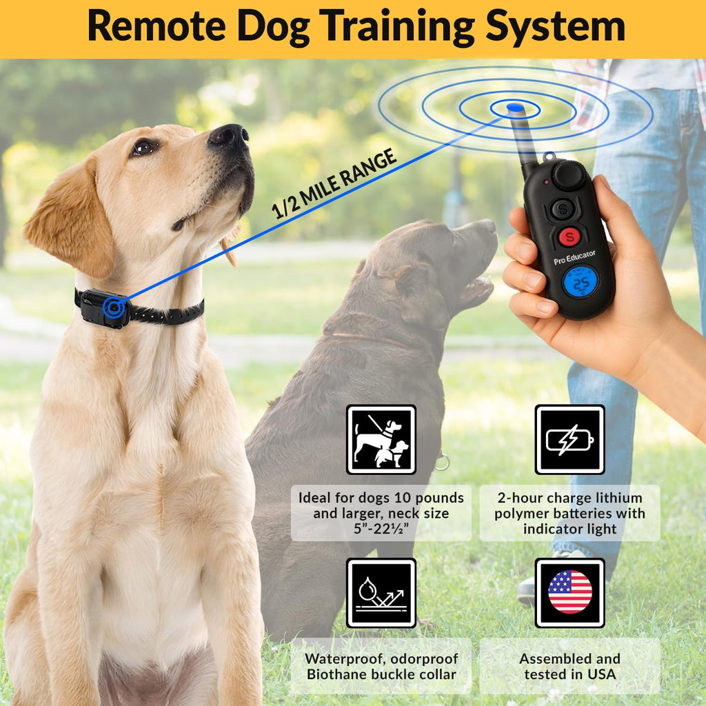 E-Collar  Pro PE-900 Dog Training Collar, 1 Dog, Black
