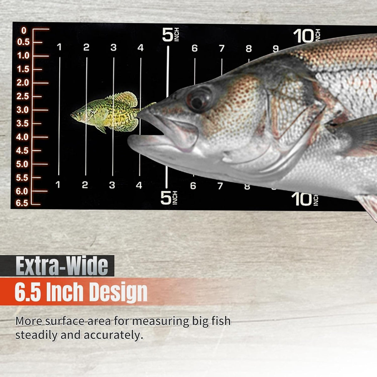 51 X 6.5 Inch Glow in the Dark Fish Ruler for Boat, Waterproof PVC Fish Measuring Sticker, Large Scale Fishing Measuring Tape for Big Fish, Self-Adhesive and Durable – 1PCS