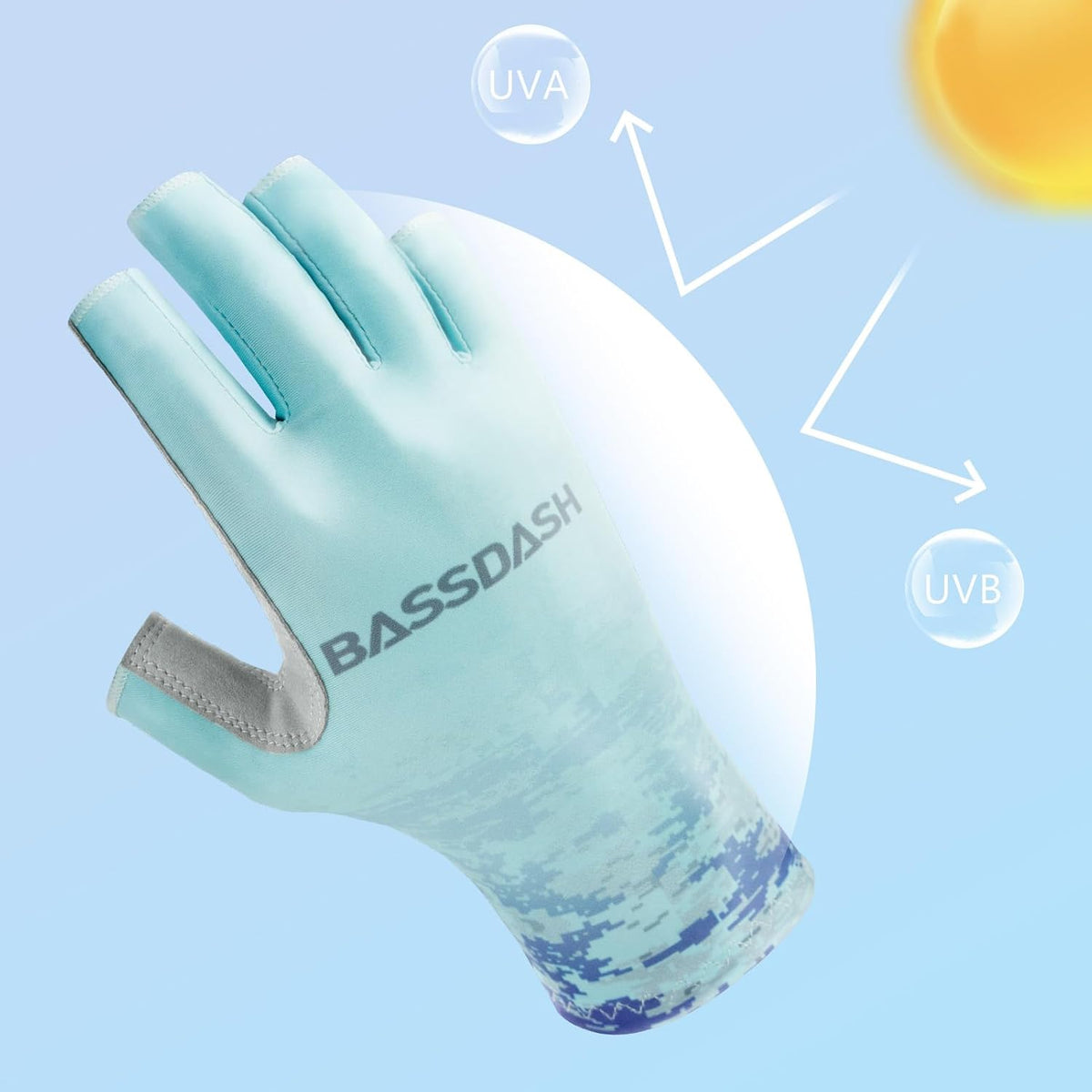 ALTIMATE UPF 50+ Women’S Fishing Gloves UV Sun Protection Fingerless Gloves for Kayaking Paddling Hiking Cycling Driving Shooting Training