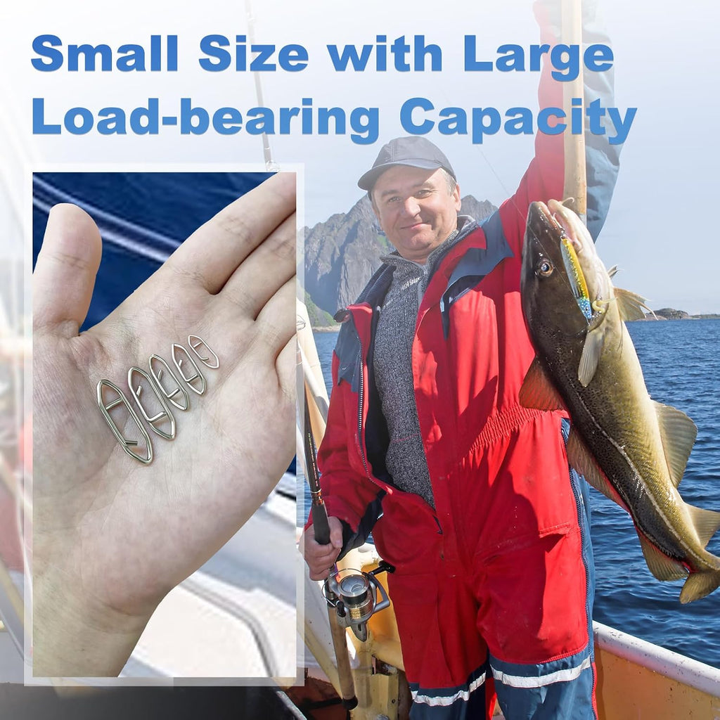 300Pcs Fishing Swivels in 5 Sizes, Fishing Speed Clips for Fishing Lures with a Storage Box, Micro Swivels for Fly Fishing, High Strenth Stainless Steel for Saltwater Fishing