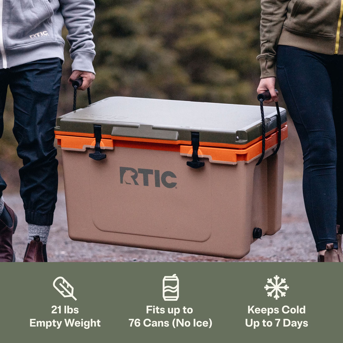 52 Qt 76-Can Ultra-Light Ice Chest Cooler, Trailblazer