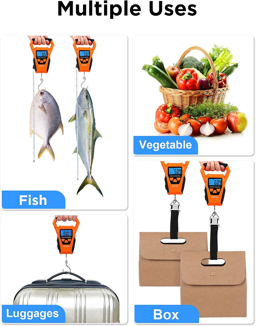 Waterproof Fish Scale Digital Hanging Fishing Luggage Weight Scale