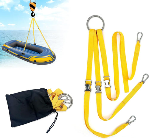 3 Leg Universal Dinghy-Lift Slings for Inflatable Boats, Adjustable ‌Straps