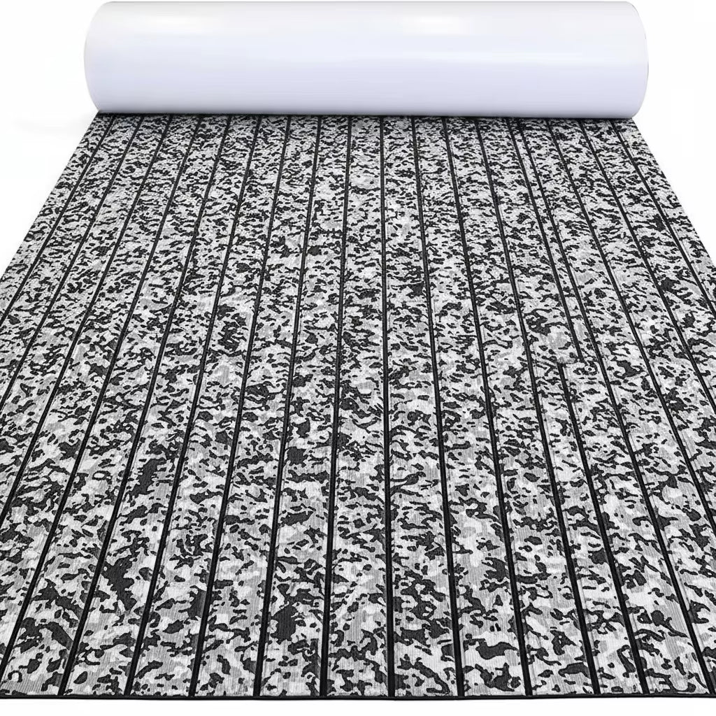 2400*450Mm EVA Foam Boat Decking Sheet Mat Anti-Skid Faux Teak Yacht Marine Flooring Pad Accessories Self-Adhesive Vehicle Pad