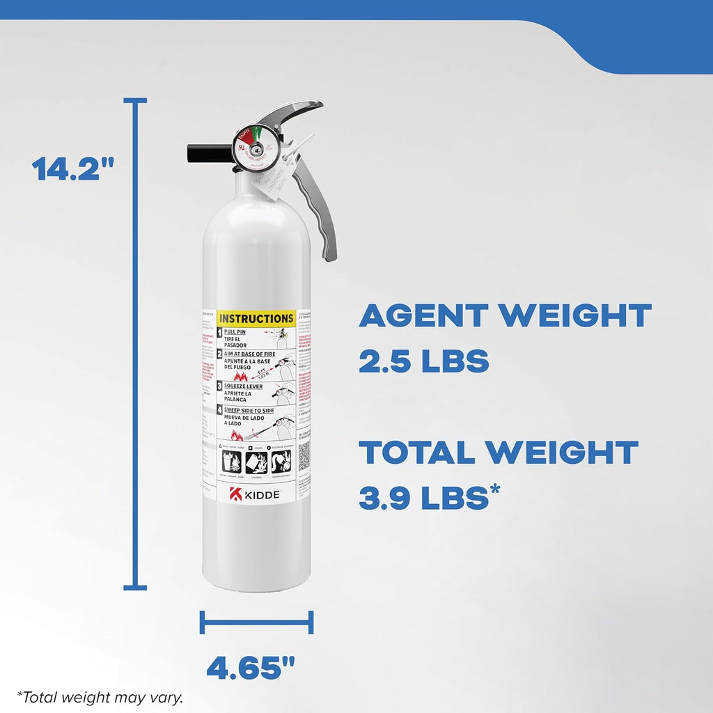 Kidde Mariner 110 Fire Extinguisher for Boats, 1-A:10-B:C, MAR110, 1 Pack
