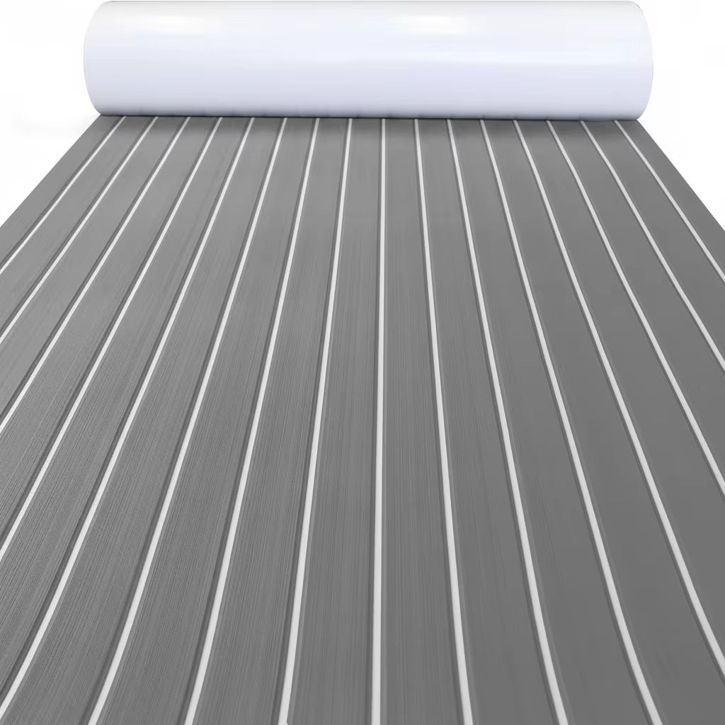 2400*450Mm EVA Foam Boat Decking Sheet Mat Anti-Skid Faux Teak Yacht Marine Flooring Pad Accessories Self-Adhesive Vehicle Pad