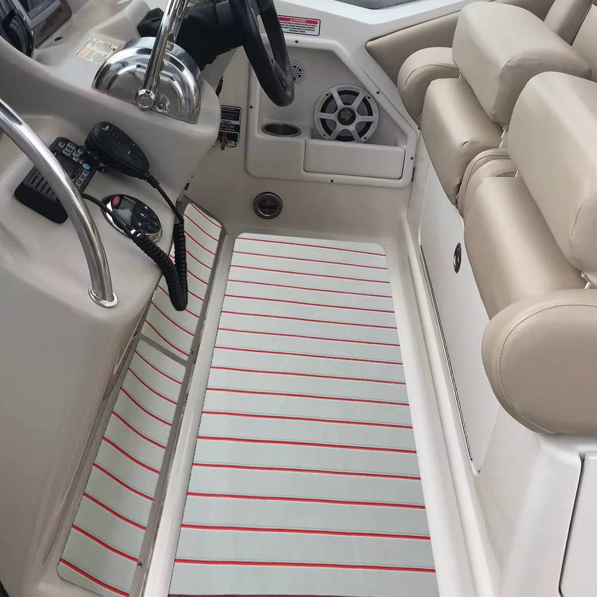 2400*450Mm EVA Foam Boat Decking Sheet Mat Anti-Skid Faux Teak Yacht Marine Flooring Pad Accessories Self-Adhesive Vehicle Pad