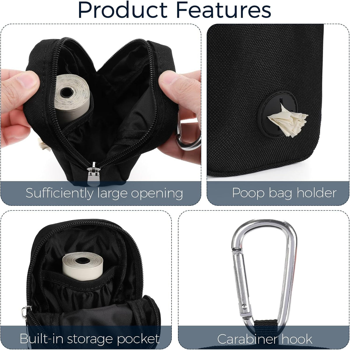 Dog Treat Pouch with Clip, Hands-Free Training Pouch