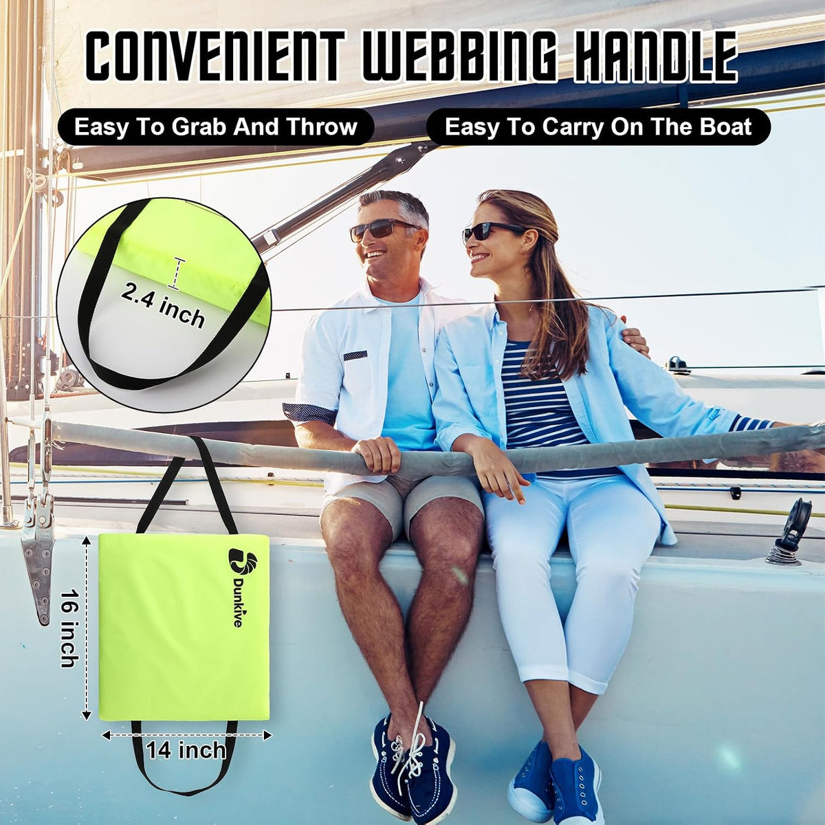 2 Pack Boat Throw Cushions, USCG Approved Type IV Flotation Devices