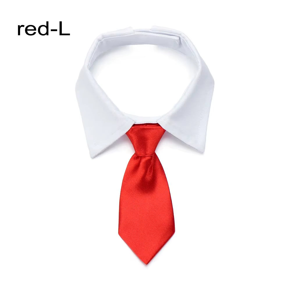 Pet Dog Cat Necktie Tuxedo Bow Tie Black and Red Formal Collar for Dog & Cat Pet Accessories for Wedding Holiday and Party Gift