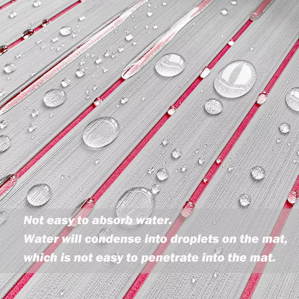 2400*450Mm EVA Foam Boat Decking Sheet Mat Anti-Skid Faux Teak Yacht Marine Flooring Pad Accessories Self-Adhesive Vehicle Pad