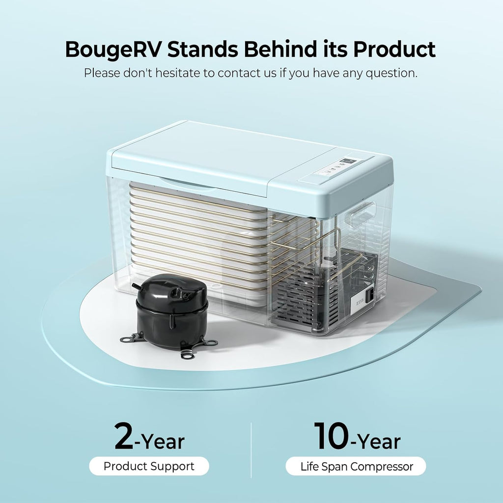 12V Refrigerator 23 Quart, -8℉~50℉ Portable Freezer for Car, Green