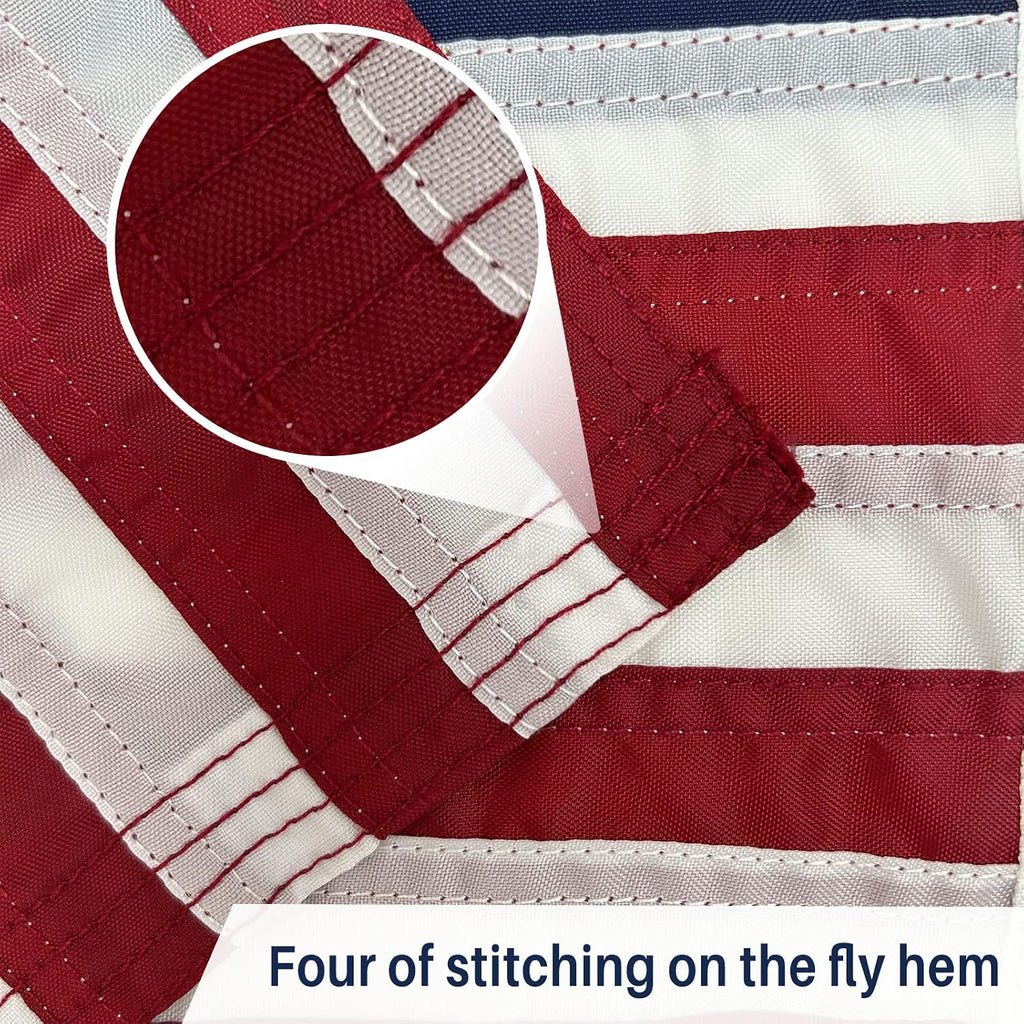 American Yacht Ensign Flag 12X18 Inch Embroidered US Yacht Ensign Nautical Boat Flags with 2 Brass Grommets Yacht Marine Boat