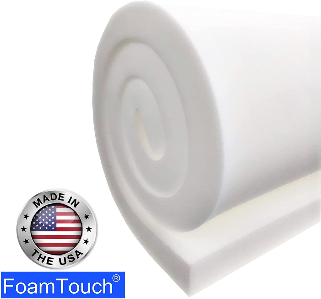 1" X 24" X 84" Upholstery Foam Cushion High Density Standard (Seat Replacement, Upholstery Sheet, Foam Padding), White