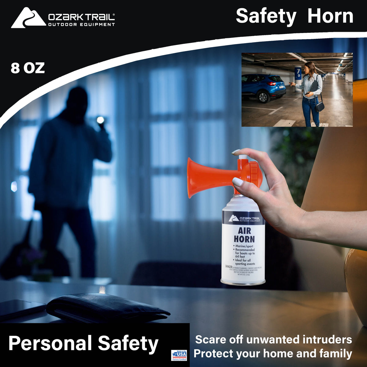 Marine Safety Air Horn, 8 Oz