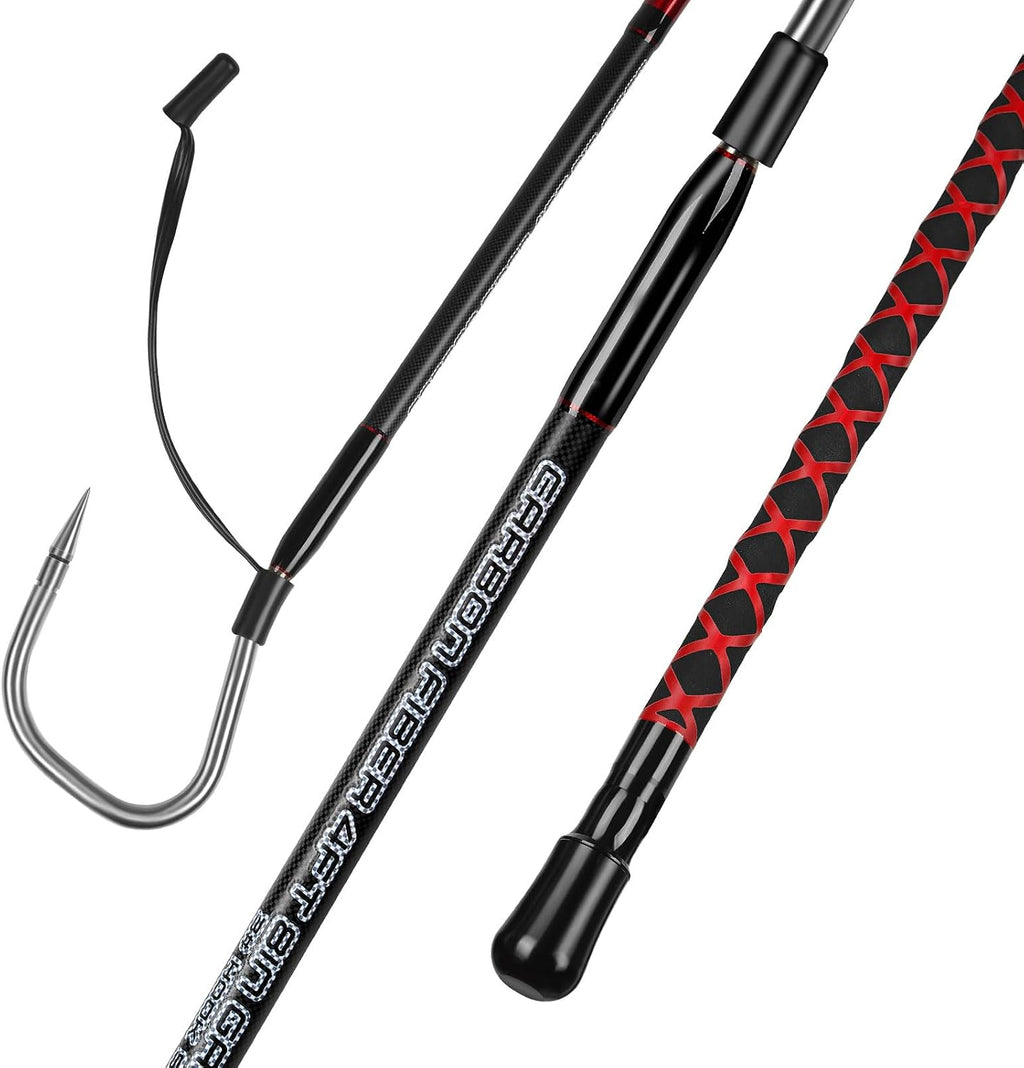 Fishing Gaff Saltwater Fish Gaff with S316 Stainless Steel Fishing Hook Carbon Fiber Fishing Gaff