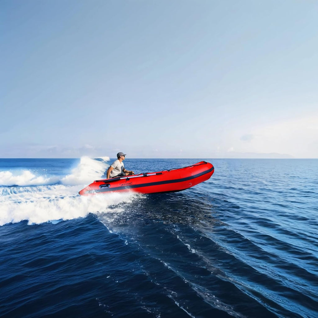 Inflatable Dinghy Boat 2-8P USCG Alum Transom V-Hull 4Cham