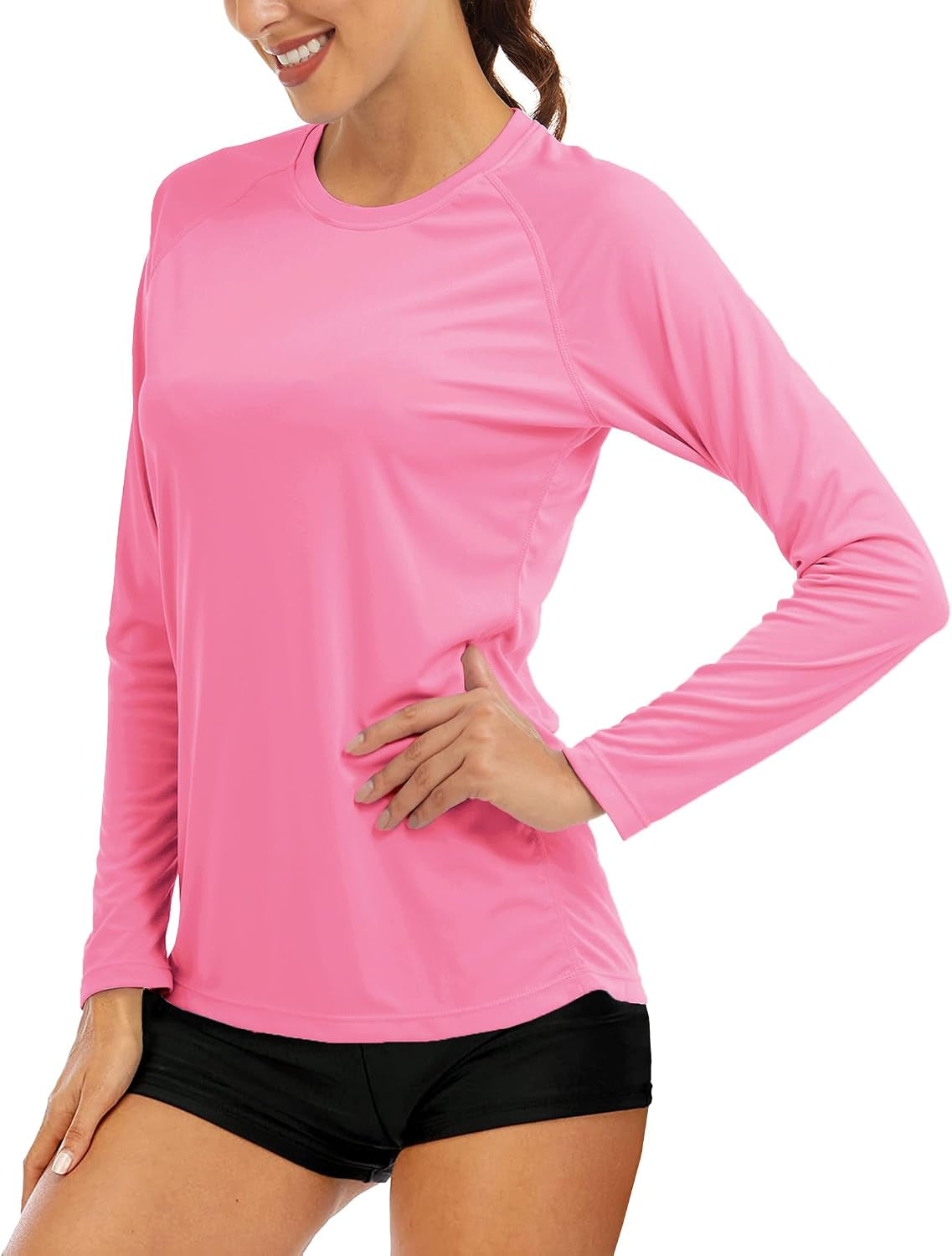 Women'S Long Sleeve Shirts UPF 50+ Sun Protection Shirts for Hiking Fishing Workout Rash Guard